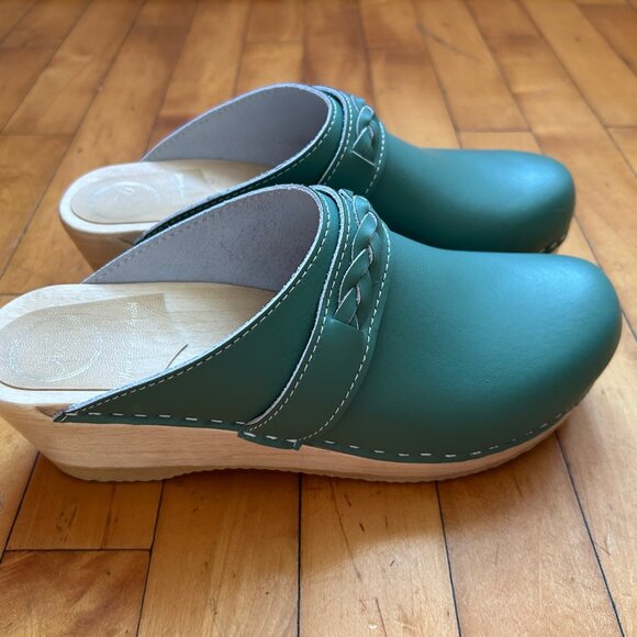 No. 6 Clog Bridget Mid-Wedge Sage 41 - Picture 2 of 9